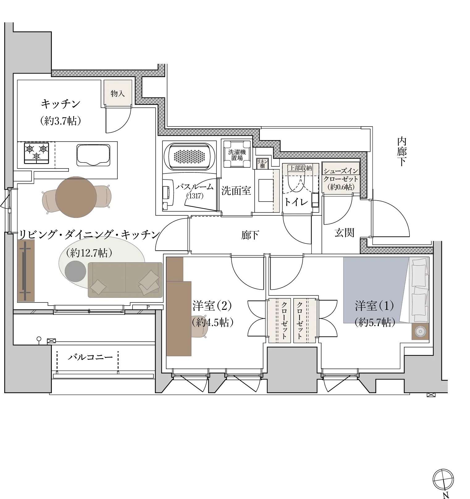 Ctype 家具レイアウト図